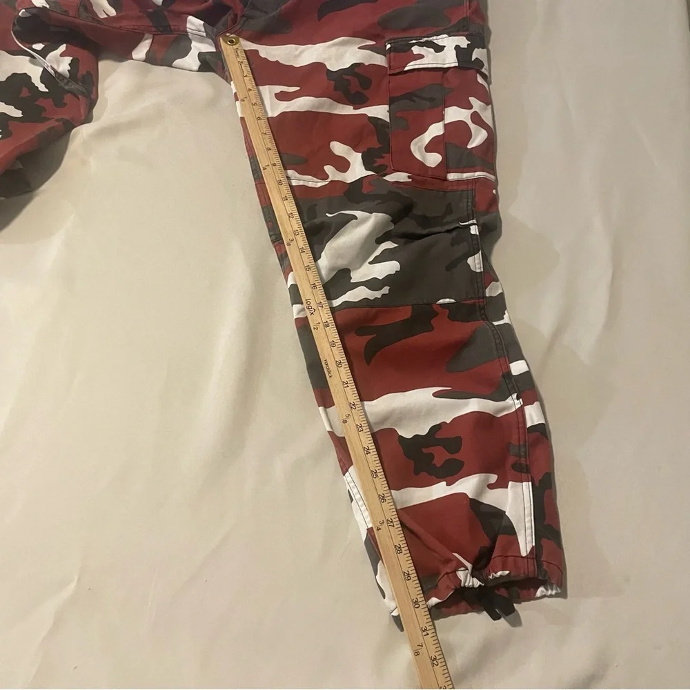 Backbone Red Black White‎ Camo Cargo Pants Jogger Style XL - Picture 16 of 16
